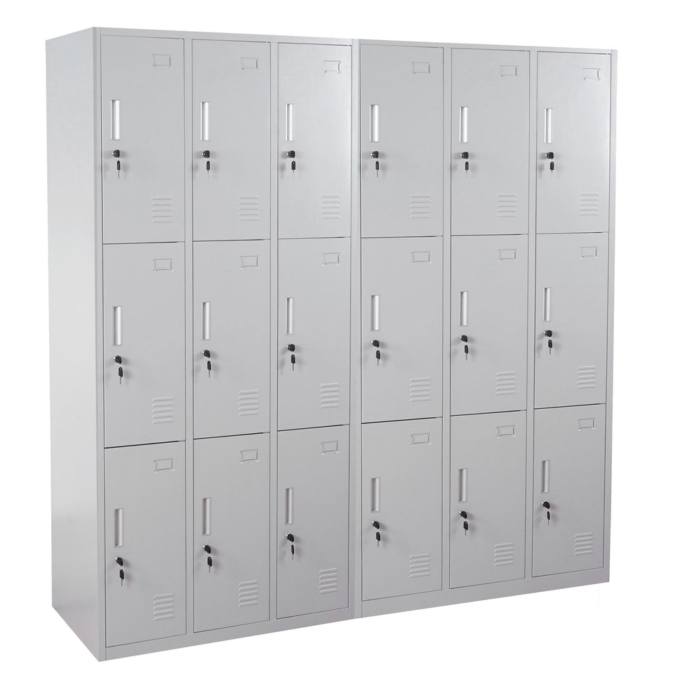 Schliessfach Spind Danville 18 Fächer Wertfachschrank Spind grau