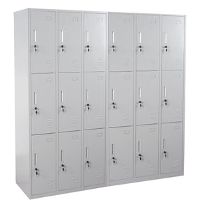 Schliessfach Spind Danville 18 Fächer Wertfachschrank Spind grau