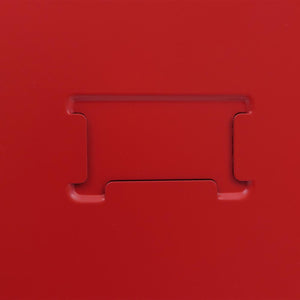 Spind Stahl mit Kleiderstange & Schliessfach, rot, 90x38x45 cm
