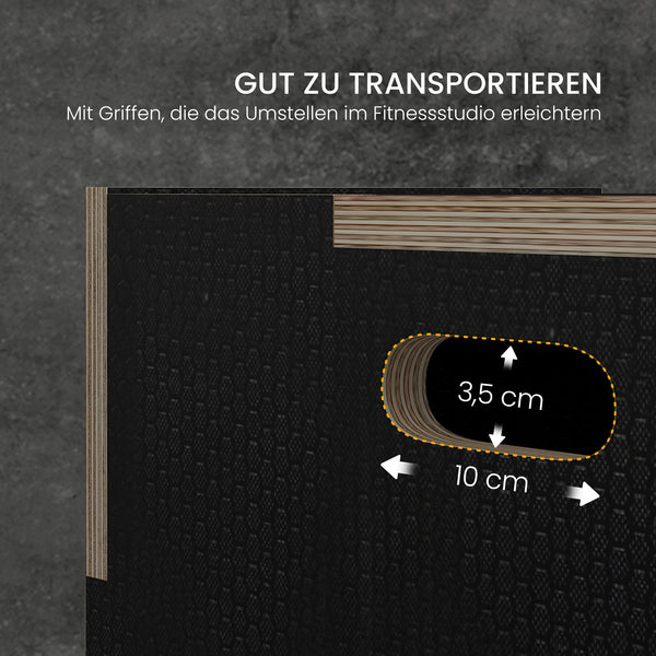 Sprungbox Plyo Box robust für Fitness bis 120kg schwarz