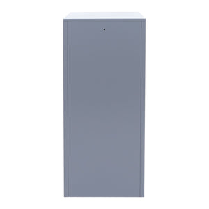 Stahlschrank mit Kleiderstange & Schliessfach, grau, 90x38x45cm