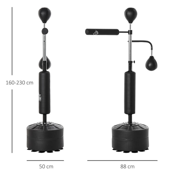 Standboxsack Boxdummy 160-230cm 2 Speedbällen 360 -Reflexstange