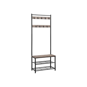 Freestanding wardrobe with 3 shelves, industrial design