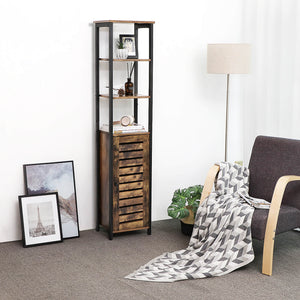 Standregal Bücherregal Industriell 37x30x167cm Holz Braun