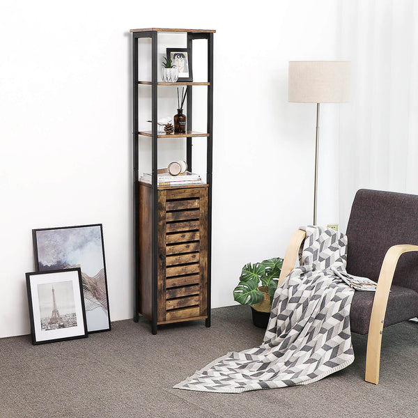 Standregal Bücherregal Industriell 37x30x167cm Holz Braun