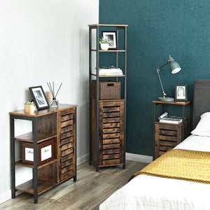 Standregal Bücherregal Industriell 37x30x167cm Holz Braun