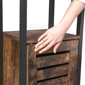 Standregal Bücherregal Industriell 37x30x167cm Holz Braun