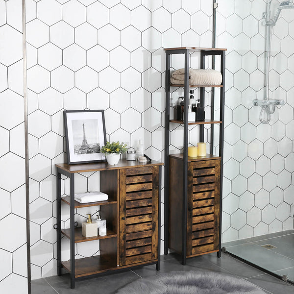 Standregal Bücherregal Industriell 37x30x167cm Holz Braun
