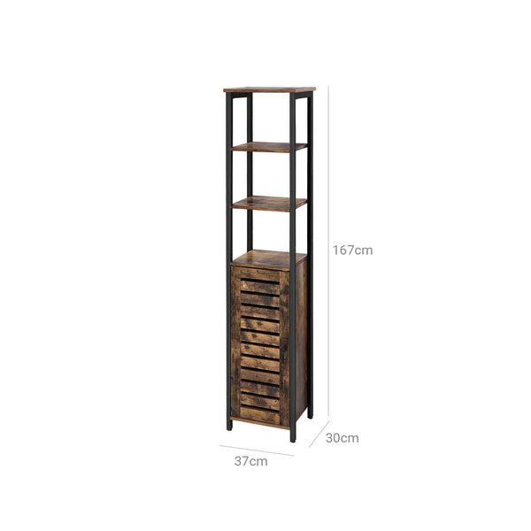 Standregal Bücherregal Industriell 37x30x167cm Holz Braun