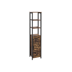 Standregal Bücherregal Industriell 37x30x167cm Holz Braun