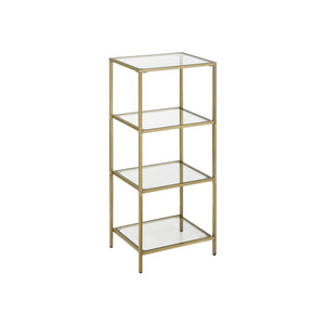 Standregal Glasregal 4-stufig Stabil Gold