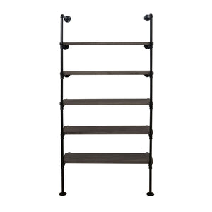 Standregal JAM-C45 Bücherregal Industriedesign 165x80x28cm grau-braun