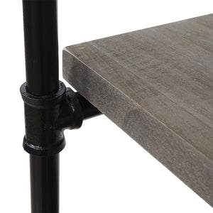 Standregal JAM-C45 Bücherregal Industriedesign 165x80x28cm grau-braun