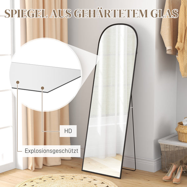 Standspiegel Ganzkörperspiegel gross modern schwarz