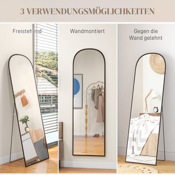 Standspiegel Ganzkörperspiegel gross modern schwarz