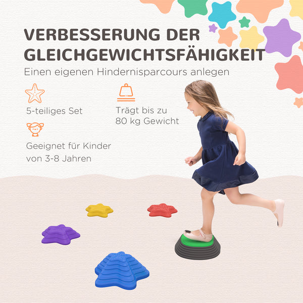 Stapelspielzeug Flusssteine rutschfest Balancespiel bis 80kg