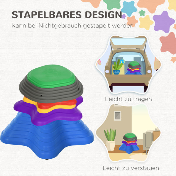 Stapelspielzeug Flusssteine rutschfest Balancespiel bis 80kg