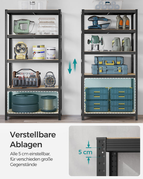 Steckregal Lagerregal 200x100x50cm schwarz
