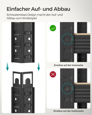 Steckregal Lagerregal 200x100x50cm schwarz