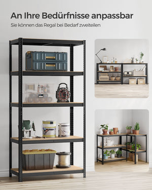 Steckregal Lagerregal 200x100x50cm schwarz