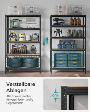 Steckregal Lagerregal 200x120x60cm Schwarz