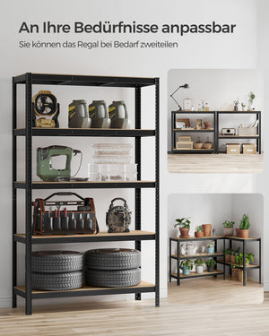 Steckregal Lagerregal 200x120x60cm Schwarz