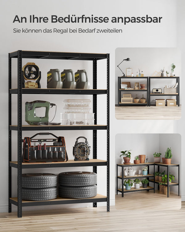 Steckregal Lagerregal 200x120x60cm Schwarz
