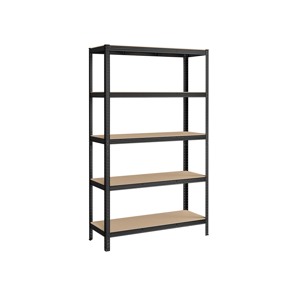 Shelving unit, storage rack, 200x120x60cm, black