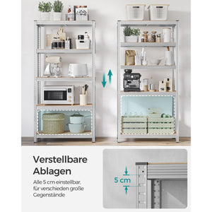 Steckregal Lagerregal 2er-Set 180x90x40cm Silber