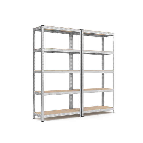 Steckregal Lagerregal 2er-Set 180x90x40cm Silber