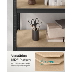 Steckregal Lagerregal 2er-Set 200x100x50cm Schwarz