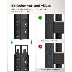 Steckregal Lagerregal 2er-Set 200x100x50cm Schwarz