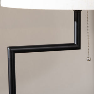 Stehleuchte mit Regal E27 Fassung Bambus natur schwarz
