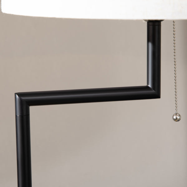 Stehleuchte mit Regal E27 Fassung Bambus natur schwarz