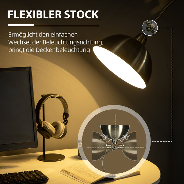 Stehleuchte vintage verstellbar messing look bronze