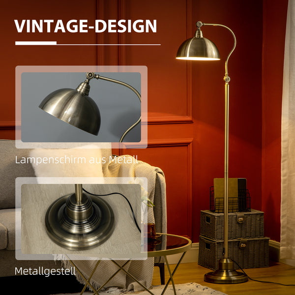 Stehleuchte vintage verstellbar messing look bronze