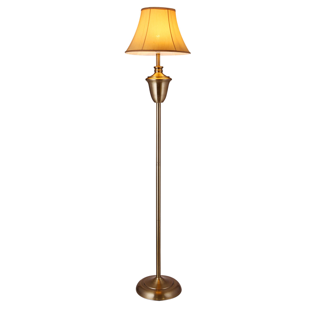 Madrid floor lamp 1x E27 D:35x157cm Brass/Beige