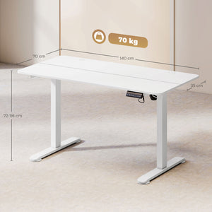 Schreibtisch Stehpult höhenverstellbar für Home Office weiss