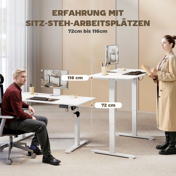 Schreibtisch Stehpult höhenverstellbar für Home Office weiss