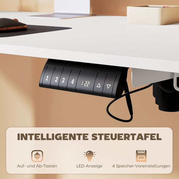 Schreibtisch Stehpult höhenverstellbar für Home Office weiss