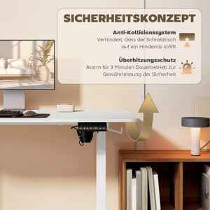 Schreibtisch Stehpult höhenverstellbar für Home Office weiss