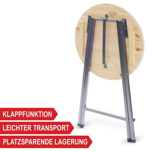 Stehtisch 110xØ78cm Massive Tischplatte