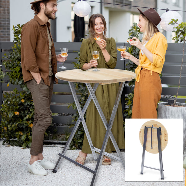 Stehtisch 110xØ78cm Massive Tischplatte