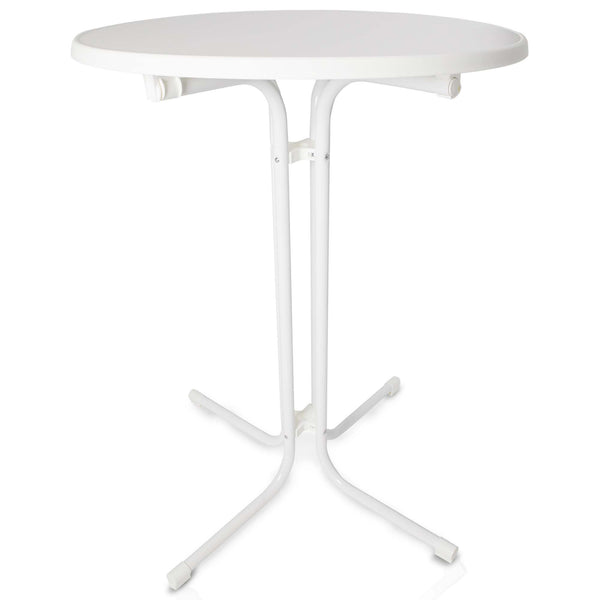 Stehtisch Bistrotisch 110cm x Ø80cm mit Tischhusse Weiss