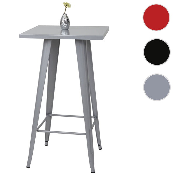 Stehtisch Bistrotisch Bartisch Metall Industriedesign 105x60x60cm grau