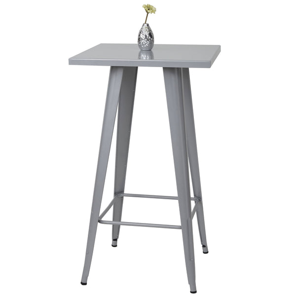 Stehtisch Bistrotisch Bartisch Metall Industriedesign 105x60x60cm grau
