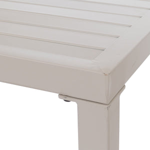 Stehtisch Gartentisch Bartisch Outdoor Metall 105x130x65cm creme