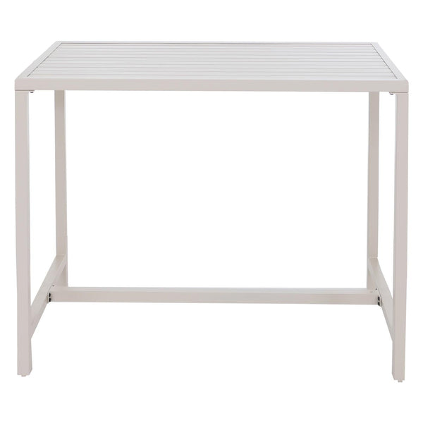 Stehtisch Gartentisch Bartisch Outdoor Metall 105x130x65cm creme