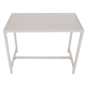 Stehtisch Gartentisch Bartisch Outdoor Metall 105x130x65cm creme