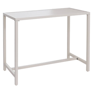 Stehtisch Gartentisch Bartisch Outdoor Metall 105x130x65cm creme